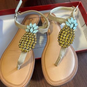 Pineapple Tropical Sandals 5.5